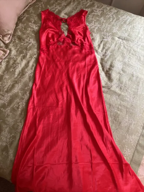 Vintage Shirley Of Hollywood Satin Nightgown Lingerie