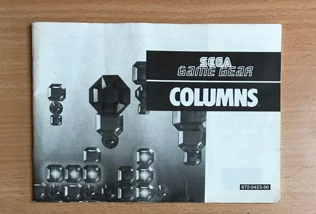 SEGA Game Gear Instruction Manual - COLUMNS
