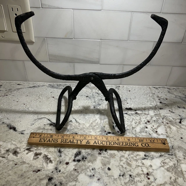 Vintage Metal Log Grabber Iron Ice Block Tongs Metal Steel Tool 12"