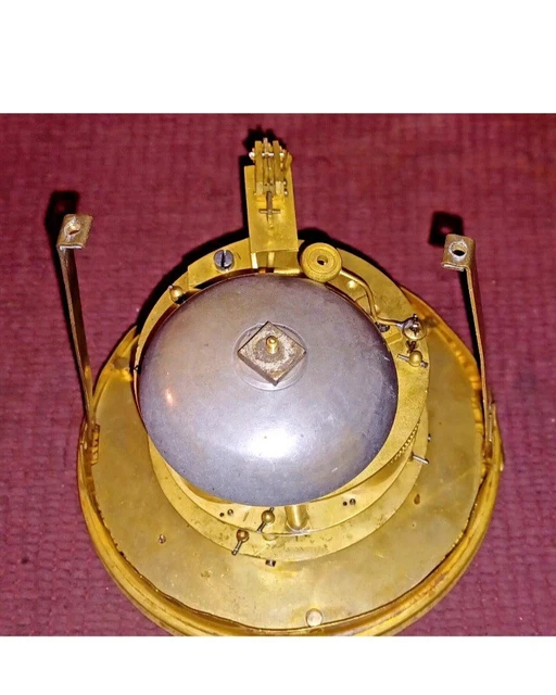 ANCIENNE CLOCHE LAITON pendule mouvement de paris horloge 19ème 4.5cm