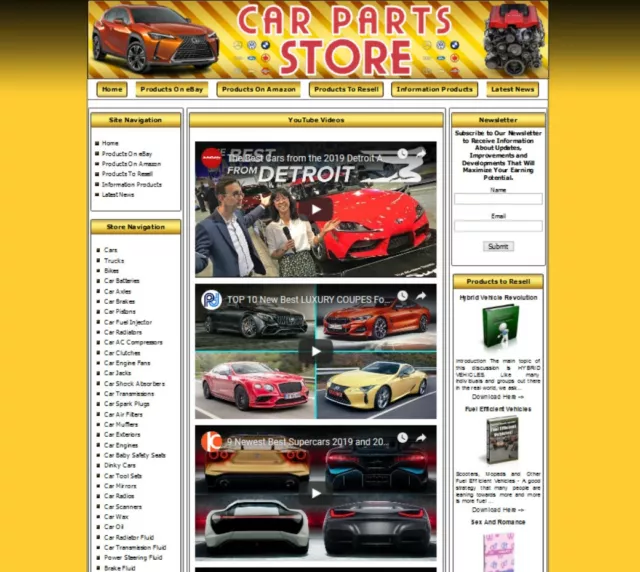 CAR PARTS MONEY MAKING STORE Affiliate Website. Amazon Store+Google
