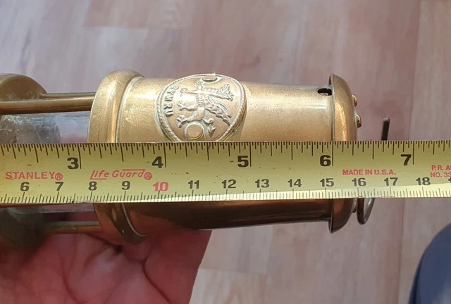 Welsh Cymru Brass Miners Lamp Musical We'll Keep A Welcome 6