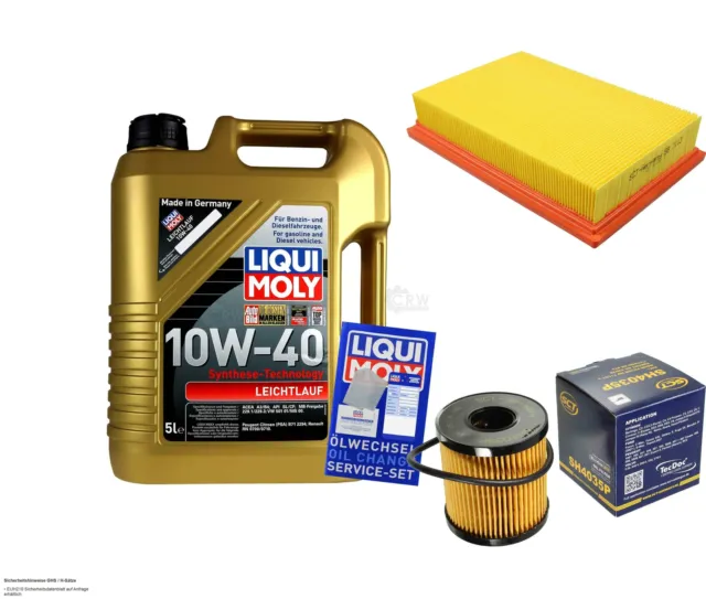 Kit para Inspección Filtro Liqui Moly Aceite 5L 10W-40 Peugeot 307 3A/C De 1.6