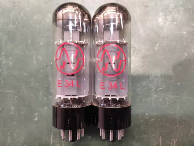 JJ E34L EL34 vacuum tubes. Tested good.