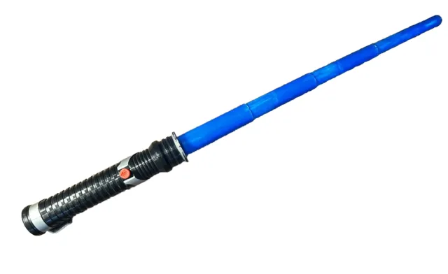 Blue Jedi Retractable Lightaber Star Wars Prequel Era 1999 Hasbro Vintage Toy