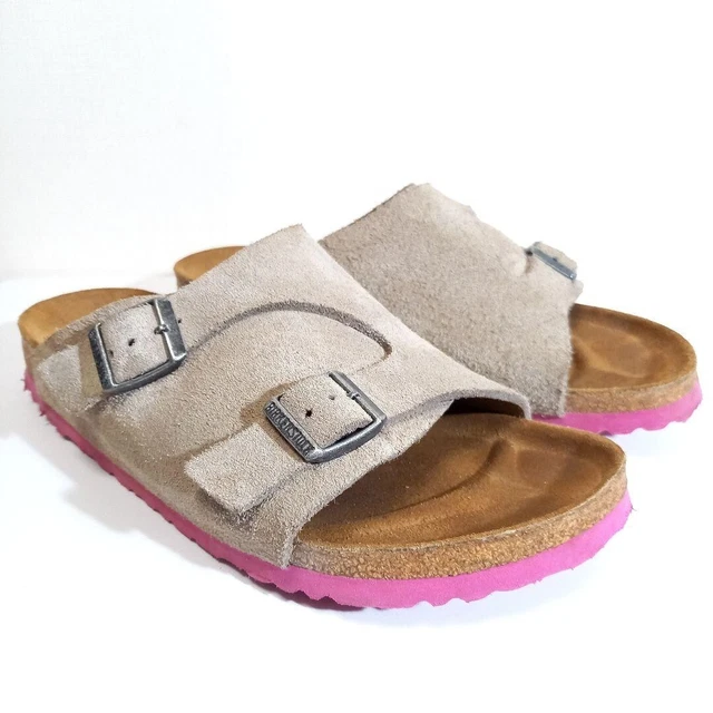Birkenstock Zurich Suede Sandals Color Sole Pink EU 41 JP 26.5cm