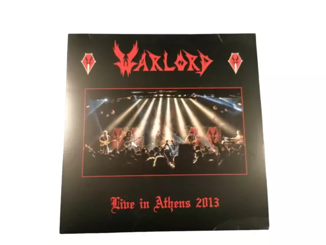 Warlord Live in Athens 2013 Vinyl 3LP Set Red Vinyl Poster High Roller Records