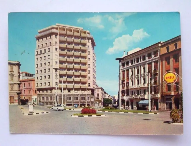 Cartolina Cagliari - Piazza Garibaldi 1965.