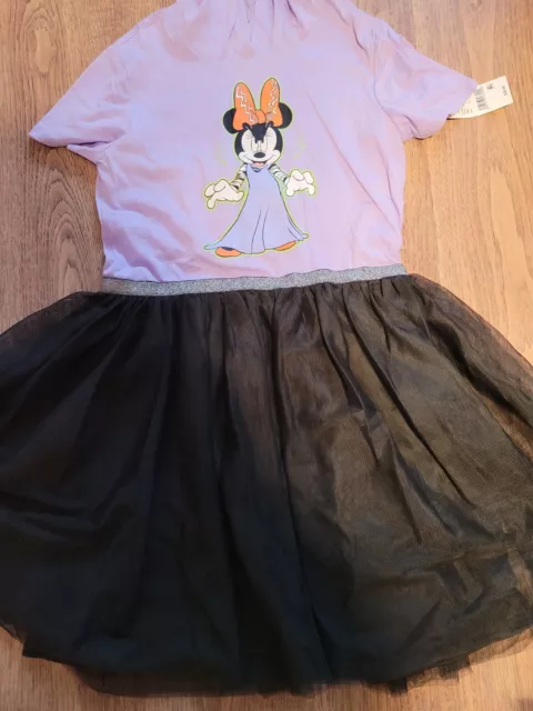 Disney Halloween Minnie Mouse Dress with Hood, Girls Size Medium (7-8) New