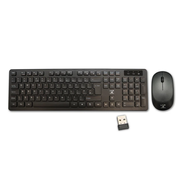 Clavier Sans Fil 2.4G Wireless Keyboard And Mouse Combo, E168 2.4GHz Ultra Thin Full-Sized Silent Wireless Keyboard Mouse Combo With Number Pad For Computer, Laptop Logitech Amazon