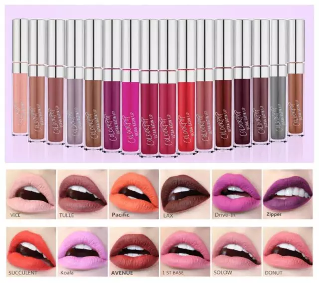 Colour Pop ultra matt flüssiger Lippenstift - ALLE SCHATTIERUNGEN - 100 % ECHT