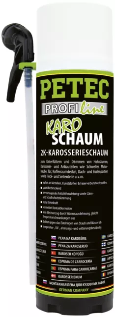 PETEC 98140 KARO-SCHAUM, 2K - KAROSSERIESCHAUM 400ML Unterfüttern Dämmen