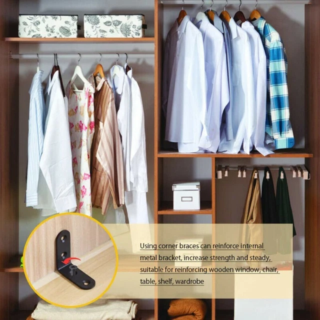 Stainless Steel 90° Right Angle Bracket Corner Brace Joint Shelf Support L Shape