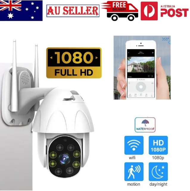 Wireless Wifi IP 1080P Smart Tracking Security System Outdoor Dome Home Camera