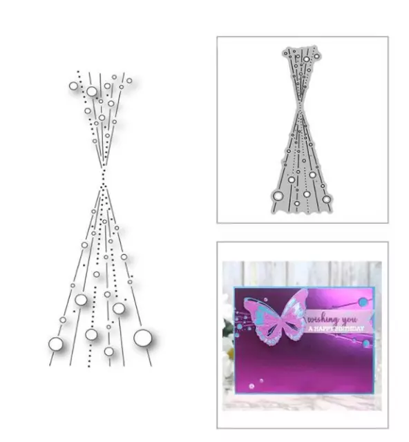 Strahllinie Metall Cutting Dies Scrapbooking Stanzschablonen Embossing Stencil
