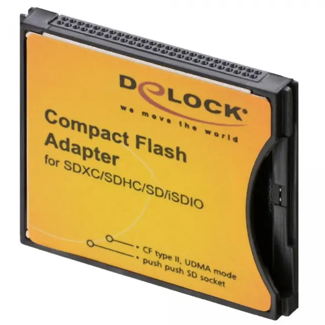 Delock Adapter Compact Flash CF II zu SDHC,SDXC 61796 (4043619617968)
