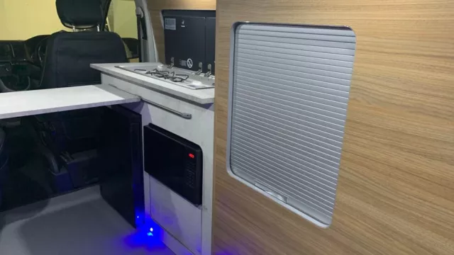 Tambour Space Saving Roller Door for Campervans or Motorhomes . Tambour Door