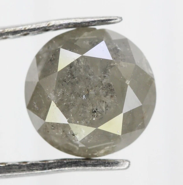 Diamant Brut Poire Sel & Poivre 0,65 Ct - Gris, 7,21 Mm, Non Percé, Naturel