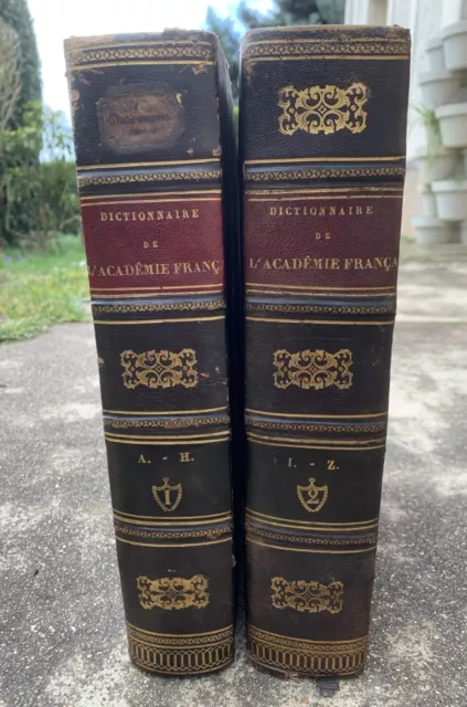 Dictionnaire en 2 tomes de l'académie française. Firmin Didot Frères 1835