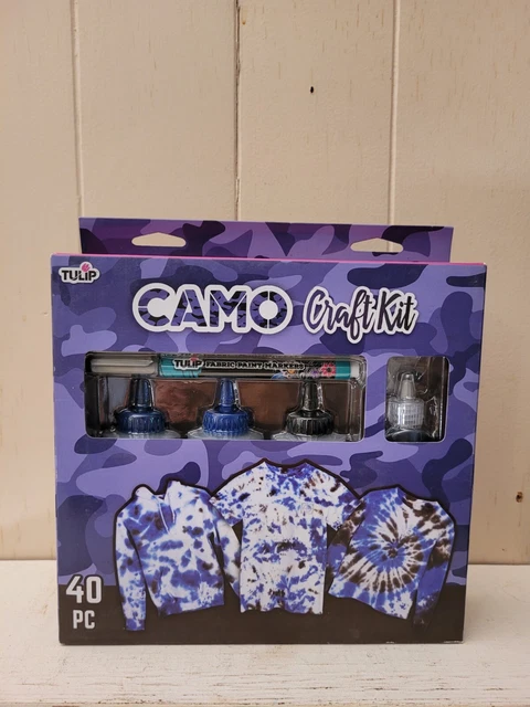 Kit Tie Dye 40 Piezas por Tulipán CAMUFLAJE Azul Negro 20 Cristales de Hierro Envío Gratuito