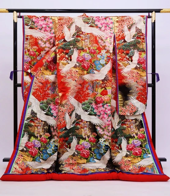 Japanese Kimono Uchikake Wedding Pure Silk  japan 662