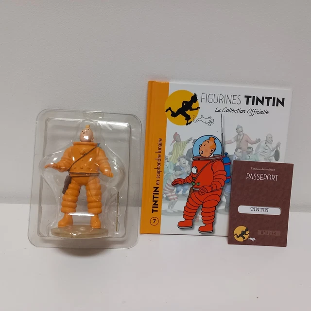 Figurine Tintin En Résine - Livre 7, Tintin En Scaphandre Lunaire - Occasion En Bon état - Collection BD