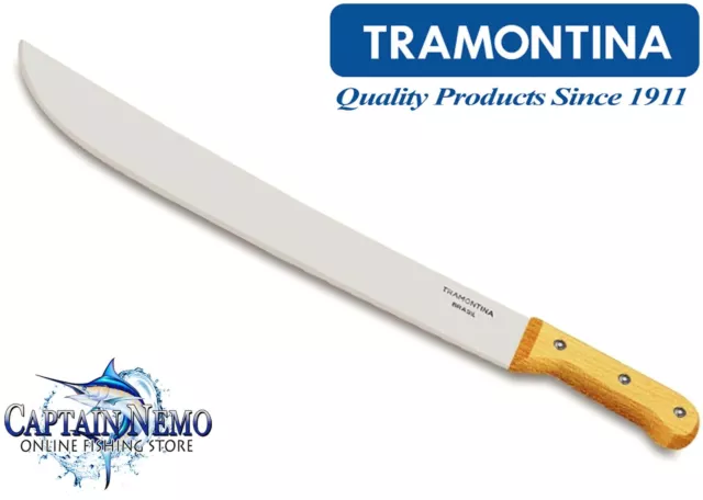 Tramontina 16" Machete Wooden Handle Carbon Steel Blade Made In Brazil 26620/016