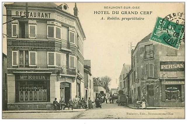 95.BEAUMONT SUR OISE.n°149.HOTEL DU GRAND CERF.A ROBLIN,OWNER.AUTOMOBILE