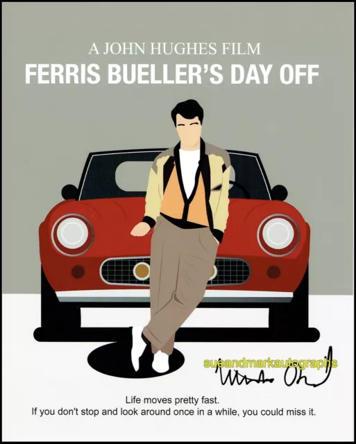 Matthew Broderick Ferris Bueller's Day Off Artwork Picture Signed Autograph UACC