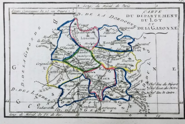 Lot et Garonne en 1794 Lauzun Montflanquin Montaigu Tonneins Agen Casteljaloux