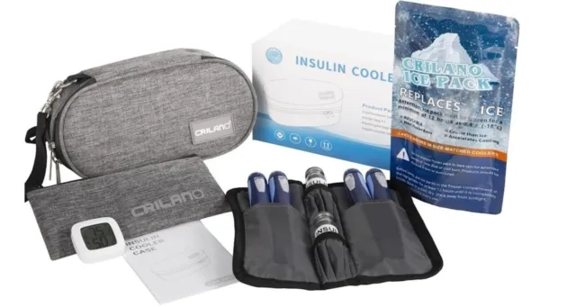 Estuche de viaje enfriador de insulina, juegos de bolsas aisladas para diabéticos organizador médico