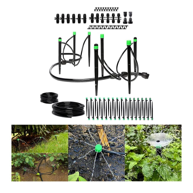 Système De Goutte Pour Arrosage QIUMING - Lot De 50 Piquets D'irrigation Goutte-à-goutte - Pour Tuyaux 16mm Piquet Pour Tuyau D'arrosage