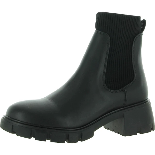 Steve Madden Womens Hayle Black Combat & Lace-up Boots 10 Medium (B,M) BHFO 4898