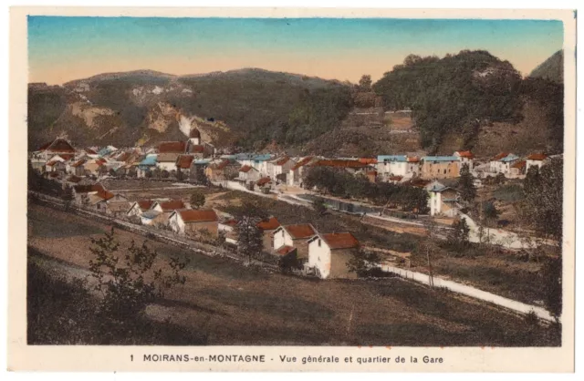 CPA 39 - MOIRANS en Montagne (Jura) - 1. Vue Générale et Quartier de la Gare