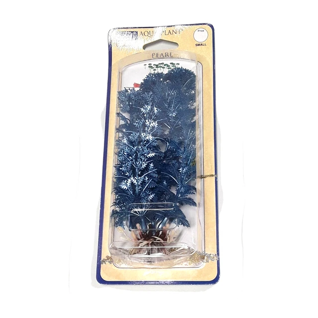 Aquarium Plants Blue Small Plastic Tank Betta Gravel 6" Fish Bowl