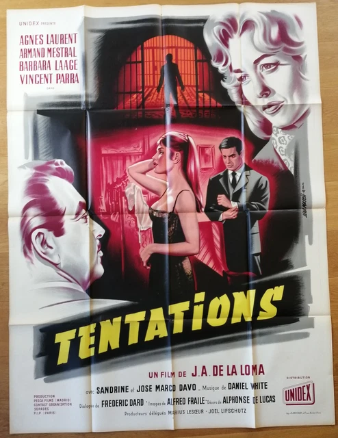 TENTATIONS agnes laurent affiche cinema originale 160x120 '60 mascii