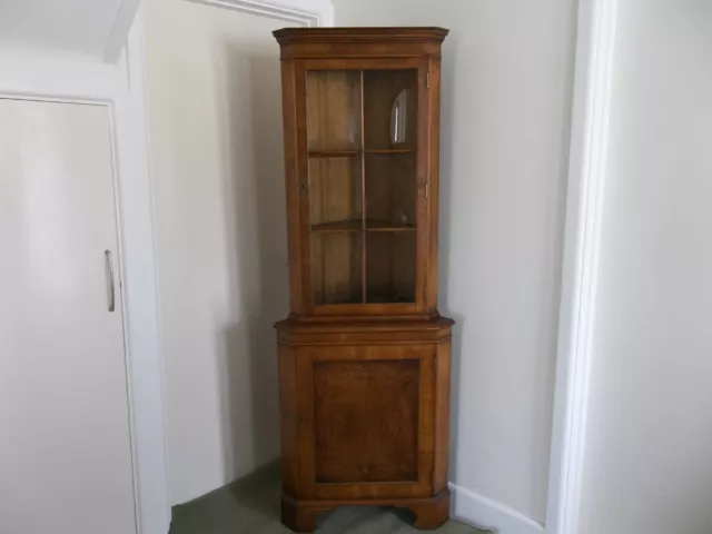 A Reprodux Glazed  Corner Cabinet Manufactured By Bevan Funnell