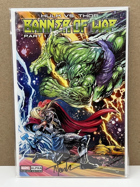 Hulk Vs Thor Banner of War Alpha #1 Tyler Kirkham Trade Variant signed w COA