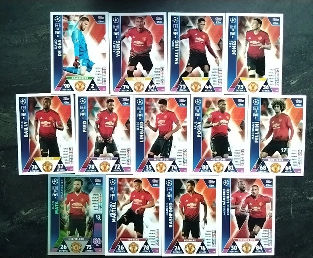 Topps Match Attax Champions League 2018/19 - Manchester United FC - Set 13x sfuso
