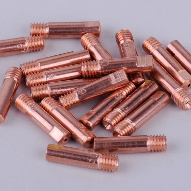 20 Pièces Conseils De Contact Soudage 15AK 0,8 Mm - Buse M6 Cuivre Rouge T2 Pour Pistolet MIG/MAG