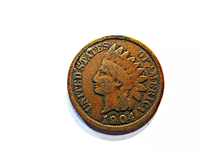 USA  One Cent  1904  "Indian Head"