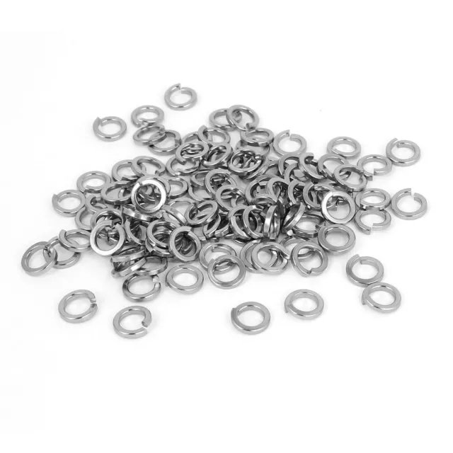 100pcs 316 Stainless Steel Split Lock Spring Washers 1/4" Screw Spacer Pad