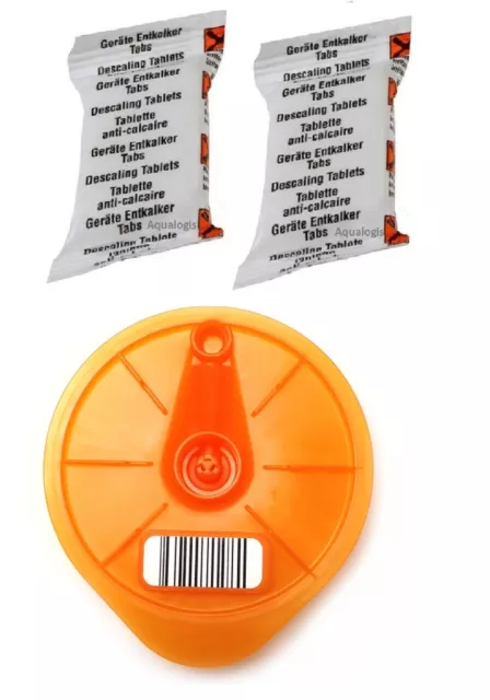 Bosch Tassimo orange Service Reinigungsscheibe T-Disc & 2 Entkalkungstabletten