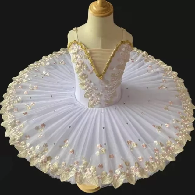 White Professional Ballet Tutu Dress for Children Girls Adults Dance Costumes