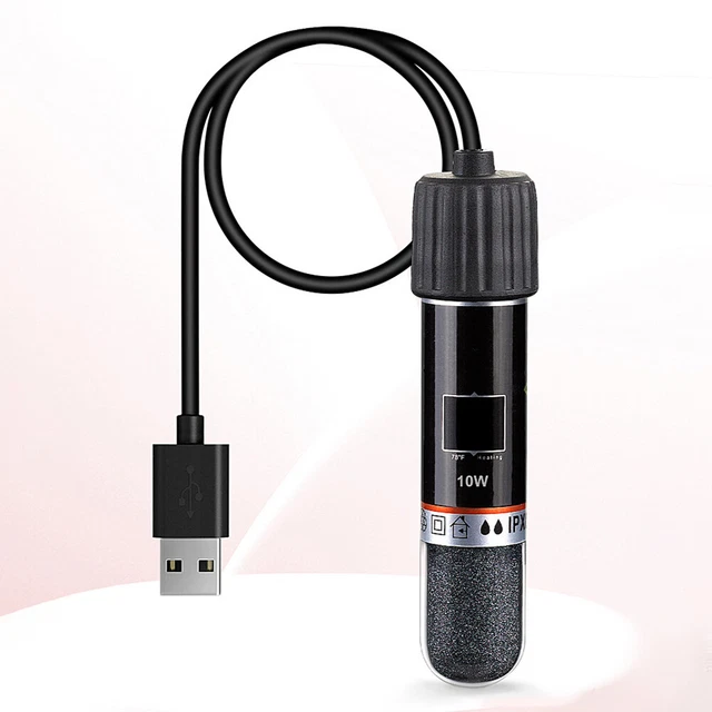10W Mini Aquarium Fish Tank Heater USB Heating Thermostat Heater Submersible