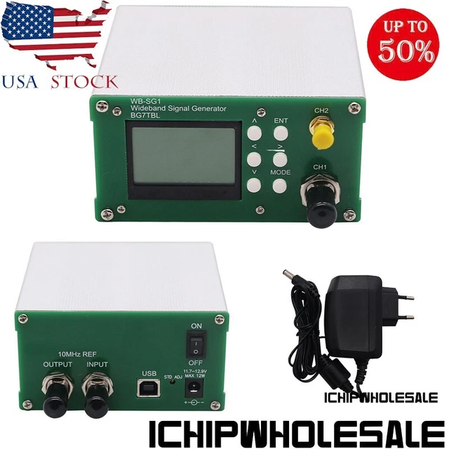 1Hz-8GHz Wideband Signal Generator with Make-Break Modulation With Power Adapter
