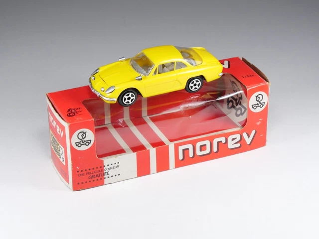 Norev Plastigam 59 - Alpine A110 Jaune Citron - Miniature Ancienne En Boîte