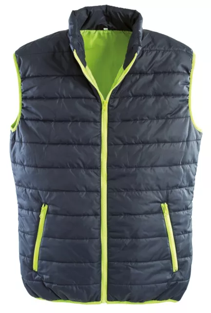 Smanicato Gilet Uomo Donna da Lavoro Piumino Giubbotto Giacca Giubbino con zip