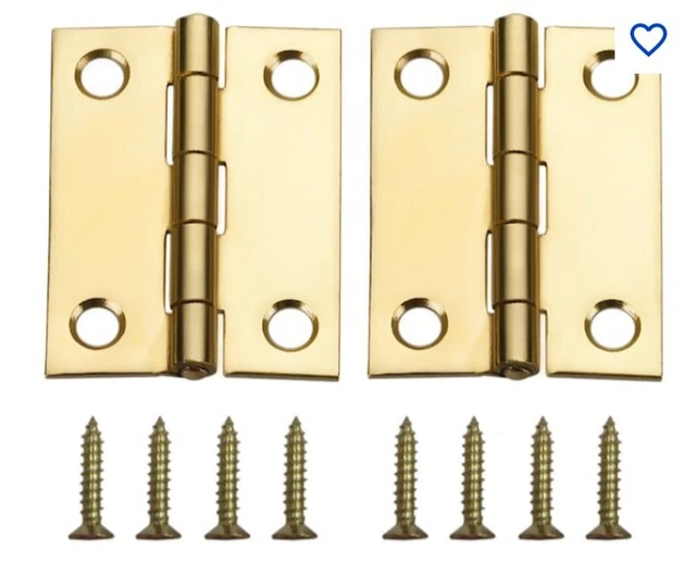 Gate House 2" Narrow Hinge 2-Pack Polished Brass Plated 0308965 (Pack Of 10)