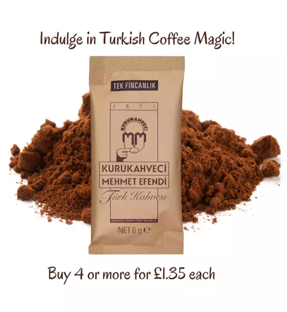 Kurukahveci Mehmet Efendi Turkish Coffee Sampler - 6g Single Cup Pack